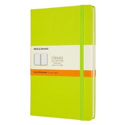 Блокнот Moleskine Classic Large A5 120 листов в линейку салатовый на сшивке (130x210 мм)